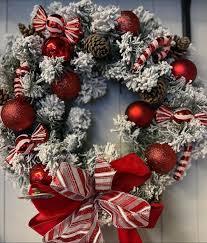 FairyLee Pre-Lit Artificial Christmas Wreath for Front Door, 24 Inch Battery Operated with LED Lights, Red Bow Berries and Pine Cones for Indoor, Outdoor Holiday Decor Window, Mantel, Wall,Red & White