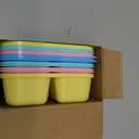 Canfanni 4 Pcs Snack Box Containers Set, Reusable 4 Compartment Lunchable Container with 2Pcs Sauce Containers, Stackable BPA-Free Bento Box for School, Work, Travel (4 Color)
