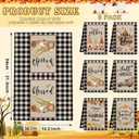 Ganeen 6 Pcs Thanksgiving Kitchen Towels Set Fall Autumn Pumpkin Buffalo Plaid Hand Truck Gnome Dishtowels 14.2 x 21.3 Inch Harvest Drying Cloth Decorative Tea Towels for Cooking Baking Home (Stylish)