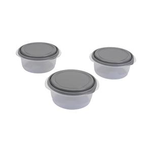 Large Bowl-Shaped Food Storage Containers (3-Pack) Pack of 4