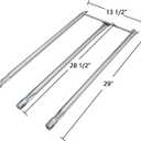 Hongso 13-Pcs Stainless Steel Flavorizer Bars and Burner Tube Kit Replacement for Weber Genesis I - IV, Genesis 1000-5000, Genesis Platinum I & II, with Side Control Panel, 5 pcs 23-3/8" 8 pcs 15-7/8"