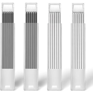Hiboom 24 Pieces 2.8mm HB Refill for Carpenter Pencil, Study Long Lasting Pencil for Mechanical Pencil Woodworking Construction (Black, White)
