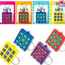 JOYIN 28 Pcs Valentine's Day Gift Cards with Tic-Tac-Toe Keychain, Valentines Days Keychain Set for Kids Party Favor, Classroom Exchange Prizes, Exchange Greeting Cards for Boys Girls