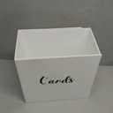 White Acrylic Wedding Card Box, Large DIY Card Box Blank No Print for Wedding Reception, Graduation Party, Bridal Shower, Keepsake Party Favor, Cosmetic Home Decor (10 x10 x 5.5 Inch)
