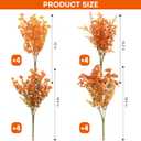 2 x 16 Bundles Artificial Mums for Outdoors Garden Home Decoration Fake Mums UV Resistant Fake Mums Silk Faux Flower Plastic Plants for Outside No Fade Fall Decor for Front Porch Pot Decor