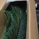Artificial Palm Tree with White Tall Planter, 7ft Tall Potted Artificial Silk Palm Tree Plant, Fake Tropical Plant, Home Office Floor Room Decor Plants Indoor Outdoor, Housewarming Gift