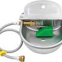 Automatic Water Dispenser for Dog Chicken Waterer Outdoor Dog Water Bowl Dispenser 304 Stainless Steel Feeder for Pets,Include Water Pipe and 3/4" Faucet