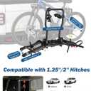 JOYTUTUS Compact & Lightweight 2-Bike Hitch Bike Rack, 150 LBS Capacity for Car SUV Truck with 1/2 Receiver, Easy Install Tilting Folding Anti-Wobble Bike Carrier, Fits Most Wheelbases (Max 53'')
