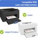 2 x 86 Sheets White Cardstock Paper, Cardstock Printer Paper 5 x 7, 80lb/230gsm Card Stock, Heavy Thick Printing Papers, Copy Papers for School Office Supplies,DIY Cards,Art, Tags,Invitations,Postcards