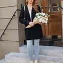 Snuggle Sac Cardigan Sweaters for Women with Pocket Trendy Casual Long Sleeve Tops Open Front Fall Winter Coats (Black, L)