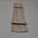 jinchan Boho Kitchen Curtains Linen Tier Curtains 36 Inches Bohemian Cafe Small Drapes Striped Mudcloth Farmhouse for Bathroom RV Camper Light Filtering Rod Pocket 2 Panels Taupe on Beige