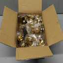 SylvaCraft Brass Gold Candle Holders Rustproof Taper Candlestick Holders for Holiday Party Table Centerpiece Wedding Fireplace Mantel Housewarming Gift(10 Sets(30 Pcs))