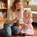 3 x Cat Hair Keychain Set - Pet Fur Keepsake with Plastic Storage Ball (Doubles as Cat Toy) (red)