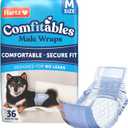 Hartz Comfitables Disposable Male Dog Wraps with Stretchy Waistband, Medium 36 Count, Medium