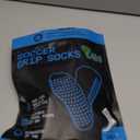 Lux Dual Grip Socks - Soccer Grip Socks for Men and Women. GripArray Performance & Comfort (Large, Navy Blue)