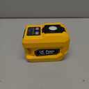 220W Portable Power Inverter Compatible with Dewalt 20V Battery, DC 20V to AC 110V Battery Inverter, Power Station with 400LM LED Work Light, 1 AC Outlet, 2 USB Ports &1 Type-C, Fast Charging (Yellow)