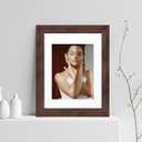 11x14 Picture Frames Rustic Brown Wood Pattern Set of 2 Photo Frames, for 8x10 with Mat or 11x14 Without Mat Gallery Wall Display Wood Frame
