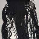 Women's Crochet Tassel Hollow Out Cover Up See Through Maxi Halter Dress Bathing Suit Cover Up Tassel Dress ONE SIZE