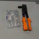 ISPINNER 225pcs Aluminum Blind Rivets Assortment Kit with Heavy Duty Hand Riveter Rivet Gun Tool, 6 Sizes Pop Rivets