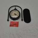 Vintage Metal Table Clock, Farmhouse Table Clock, Small Black Silent Non-Ticking Battery Operated Desk and Shelf Clocks for Home Kitchen Living Room Bedroom Decor