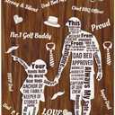 Fathers Day Novelty Gifts, Birthday Gifts for Fathers, Dad Gifts Vintage Print Wall Art Metal Plaque Sign Home Wall Decor, Personalized Fathers Gifts From Daughter or Wife 12" x 8"