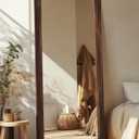 Full Length Mirror 71"x32", Rect Solid Wood Frame with Stand
Oversized Floor Mirror, Shatterproof Glass, Wall Mouted, Freestanding, Leaning, for Bedroom, Living Room, Entryway, Walnut