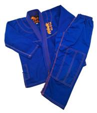 Brazilian BJJ Gi Jiu Jitsu Gi for Child Kids Gi Uniform Durable Pant & Jacket 100% Cotton with Free Belt