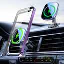 for MagSafe Car Mount with USB C Car Charger & Dual USB-C Car Power Adapter,Air Vent Dashboard Wireless Charger Phone Holder Mount for iPhone Air 17 Pro Max 16 15 14 13 12, Galaxy S25, Fast Charging
