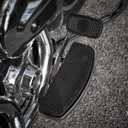 PBYMT Front Footboard Rubber Insert Rider Footboard Floorboard Foot Peg Footrest Pad Compatible for Harley Touring Softail Road King Electra Glide 1986-Later