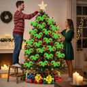 2 x Syhood 8 Pcs Christmas Tree Picks Ornament 17" Large Lime Green Furry Christmas Elf Legs Decorations Xmas Tree Topper Picks Vase Filler for Table Centerpieces Home Wreath Crafts Holiday Party