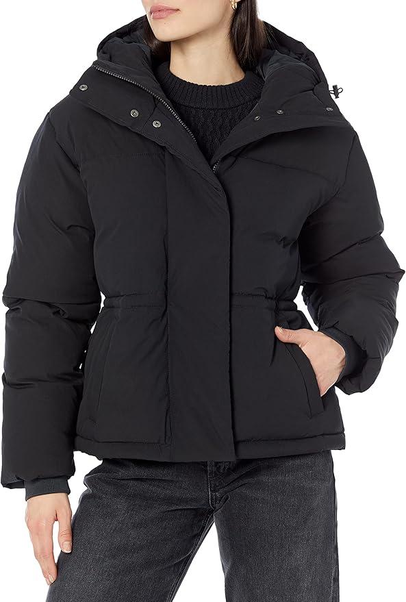 Amazon Essentials Women's Short Waisted Puffer Jacket, Large