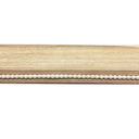 Oval Wooden Decorative Tray, Farmhouse Style, Beaded Serving Tray for Living Room, Coffee Table (White Wash)