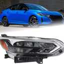 RH LED Headlight Fit for 2024 2025 Nissan Sentra SR/SR Premium Headlamp Assembly Right Passenger Side W/Bulbs But W/o Turn Signal Bulb NI2503303 26010-6LY5A 260106LY5A