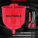 BILITOOLS No-Spill Coolant Funnel Kit - 12PCS Specialized Radiator Flush & Burping Funnel Kit with 5 Adapters, Compatible with GM & Ford, Leak-Proof & Air Bleeding Radiator Fill Funnel, Thickened Set