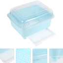 Operitacx Kitchen Dish Drying Rack Box with Lid 13X10.2X7.9 Inch Cutlery Organizer for Bowls and Chopsticks Covered Storage Solution for Home and Restaurant