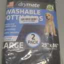 Drymate 2-Pack Washable Pee Pads for Dogs (29x36), Waterproof, Absorbent, Slip-Resistant, Reusable Pet Training Potty Puppy Mats, Housebreaking, Incontinence Bed Pads, Crate, Kennel (USA Made) (Charcoal)