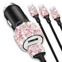 Bling Car Charger,Cigarette Lighter USB Charger,Car Accessories for Women