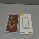 for Galaxy Z Fold 7 Case Luxury Leather with Screen Protector [Hinge Protection],Fit for Magsafe,Magnetic Kickstand & Ring Holder for Samsung Zfold 7 Case Brown