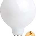 CtrlCV LED Light Bulbs, G125 Globe Bulb,10w Globe Light Bulb, Warm White Light 2700k LED Bulbs,Non-Dimmable,E26 Base Large Light Bulb,Milky White Led Bulb 1000 Lumens,Perfect for Indoor Home Lighting