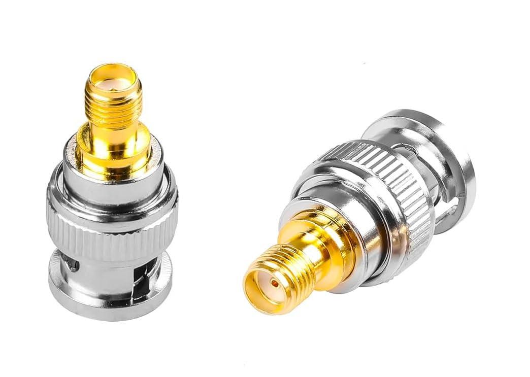 2pcs RF coaxial Coax Adapter SMA Female to BNC Male
