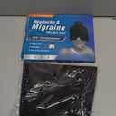 Migraine Relief Cap, Headache Relief Hat for Migraine Cap, Hot and Cold Therapy, Headache Eyes Mask for Stress Relief, Ice Pack Head Wrap for Sinus, Puffy Eyes, Tension,Black