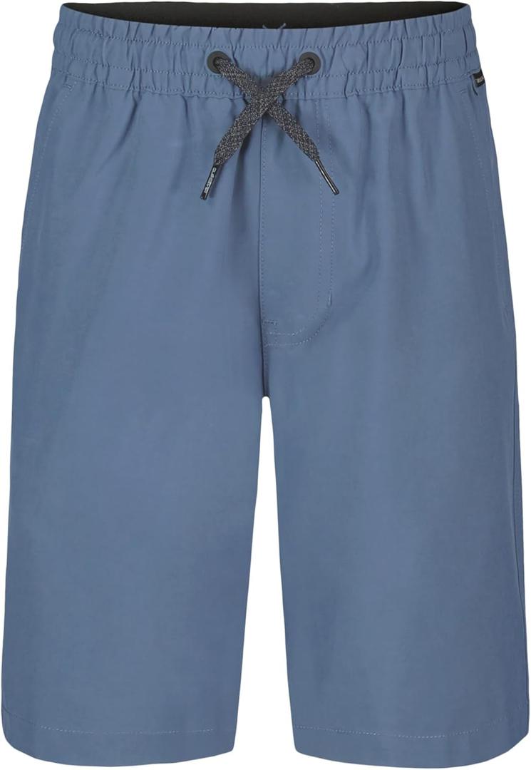 Quiksilver Boys' Pull-on Amphibian Hybrid Shorts, Comfort Stretch Fabric, Water Friendly (10-12, Stormy Seas Taxer)