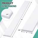 White Marble Threshold 4x48x5/8 Inch Marble Window Sill Shower Curb Top Tile Door Transition Bathroom Vanity Backsplash for Shower Pan System Jambs Fireplaces (Modern Style)