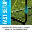 Franklin Sports Competition Soccer Goals - Backyard Portable Steel Soccer Goals - Adult + Youth Soccer Goal with Net + Ground Stakes Included - Multiple Sizes + Colors