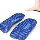 3/4 Length Orthotic Shoe Inserts for Heel & Foot Pain Relief, High Arch SupportOrthopedic Insoles,Plantar Fasciitis Arch Support Insoles for Women & Men (3/4 Blue, SMen 5-6.5/Women 6-7.5)