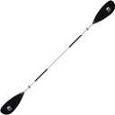 Bending Branches Whisper Kayak Paddle – 2‑Piece Aluminum Shaft, Polypropylene Blades, Adjustable 0°/60° Feathering, Black Comfort Grips, Dihedral Blade Design for Recreational Paddling