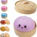 Dumpling Squishy, Dumpling Squishy Mystery Box, Mystery Dumplings Box, Colorful Dumplings Stress Balls Fidget Sensory Toy, Easter Basket Stuffers Party Favors (Purple)