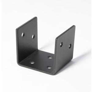 20 PCS U-Shaped Metal Brackets, Black Half Post Base 2x2 2x4 2x6 Post Anchor Connector for Joist Hanger Brackets Support, Inner Size 1.97", Thickness 0.08" (14 Gauge)