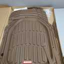 Motor Trend FlexTough Deep Dish All-Weather Floor Mats, Waterproof Trim-To Fit Mats for Cars, Trucks, SUVs - Universal Automotive Floor Liners, Car Accessories, Brown