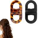 2Pcs Magnetic Hair Clips for Women, Strong Hold No-Slip Styling Clips, Seamless 2-in-1 Design for Thick/Thin Hair, Non-Dent Quick Snap Hairdressing Tools for Salon or Daily Use